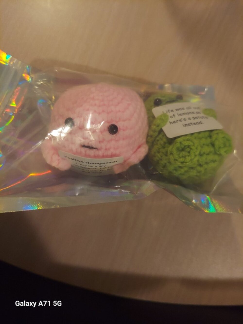 Emotional Support Crochet Potato and Honeypeach